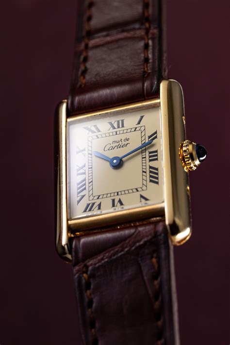 cartier tank vermeil replating